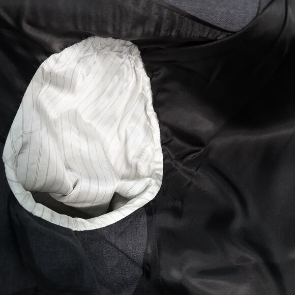 Banana Republic 100% Wool Three Button Blazer Jacket Mens 42R Charcoal Gray - Picture 15 of 16